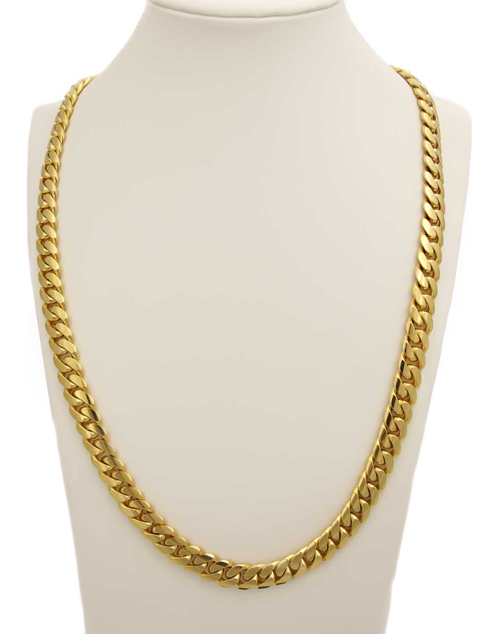 20mm 10K Gold Cuban Link Chain - Premium Handmade Luxury Necklace
