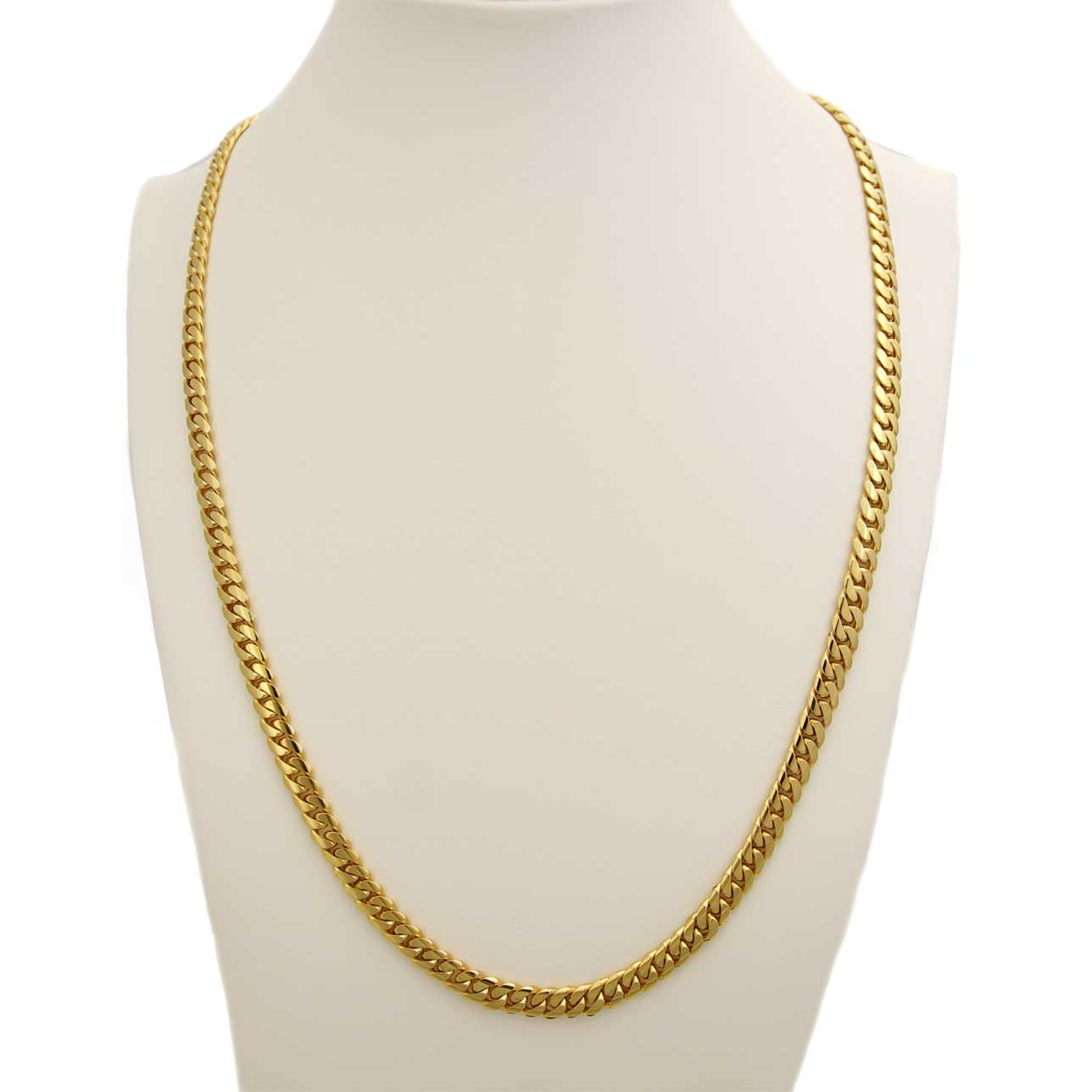 8mm 10K Gold Cuban Link Chain - Premium Handmade Luxury Necklace