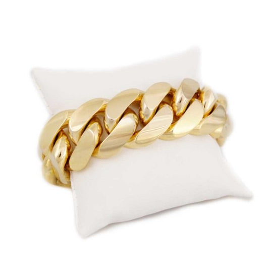 Premium 16 MM Cuban Link Bracelet in 14K Gold – Handcrafted Luxury Jewelry