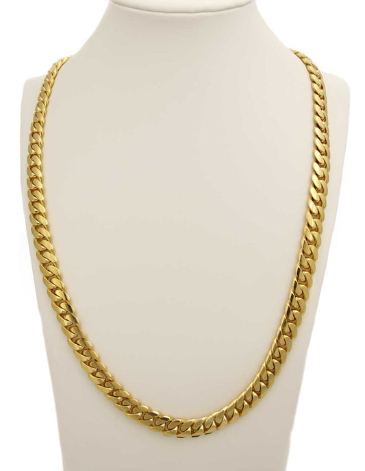 16mm 10K Gold Cuban Link Chain - Premium Handmade Luxury Necklace