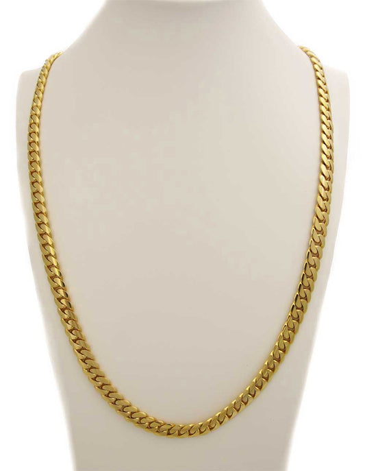 14mm 14K Gold Cuban Link Chain - Premium Handmade Luxury Necklace