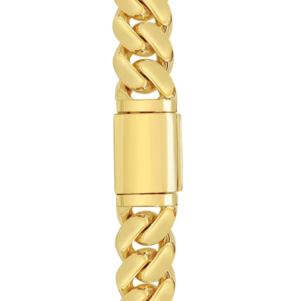 10 MM Sleek Lock Gold Over Silver